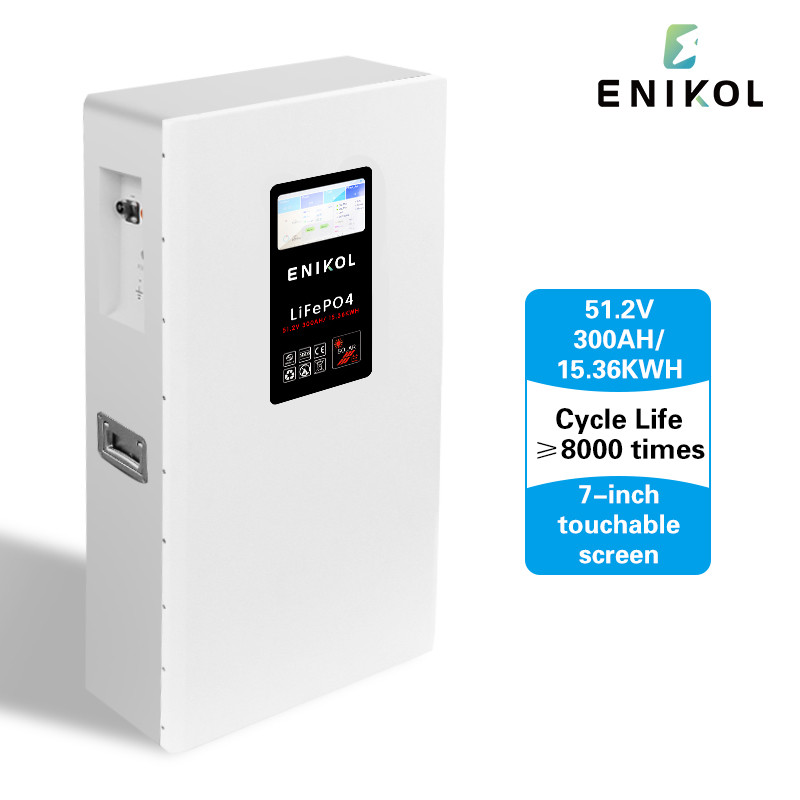 Smart Lithium LiFePO4 Battery Solar 48V 300AH Touchable Screen Power Wall Mounted BMS Built