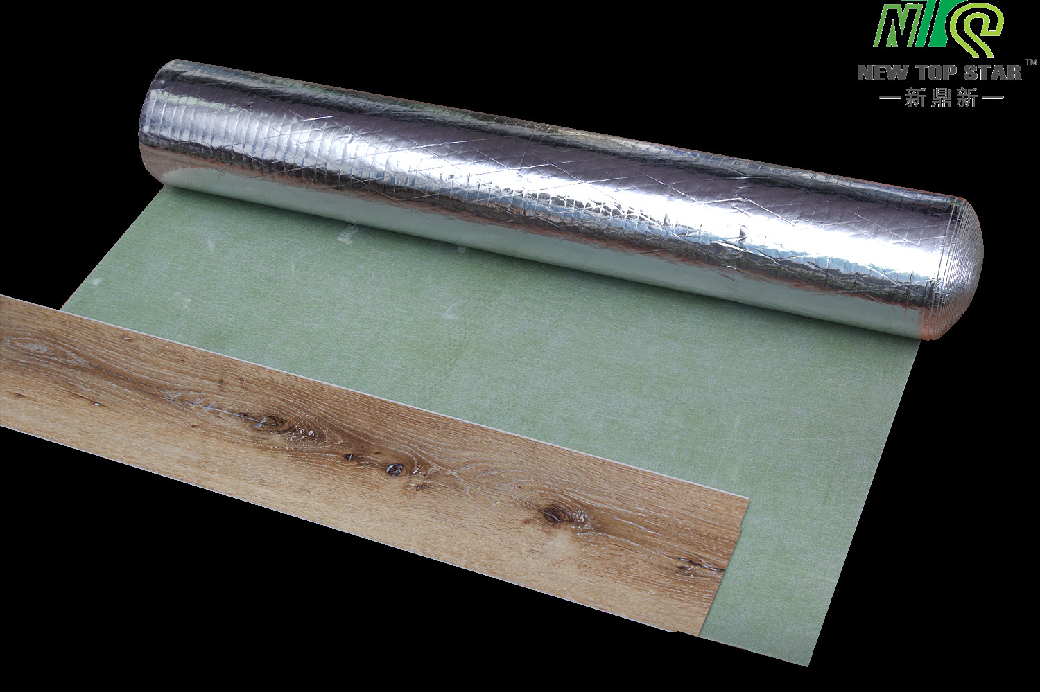 920KGS/m3 Acoustic Floor Underlayment Rubber Carpet Underlay With Silver Vapor Barrier