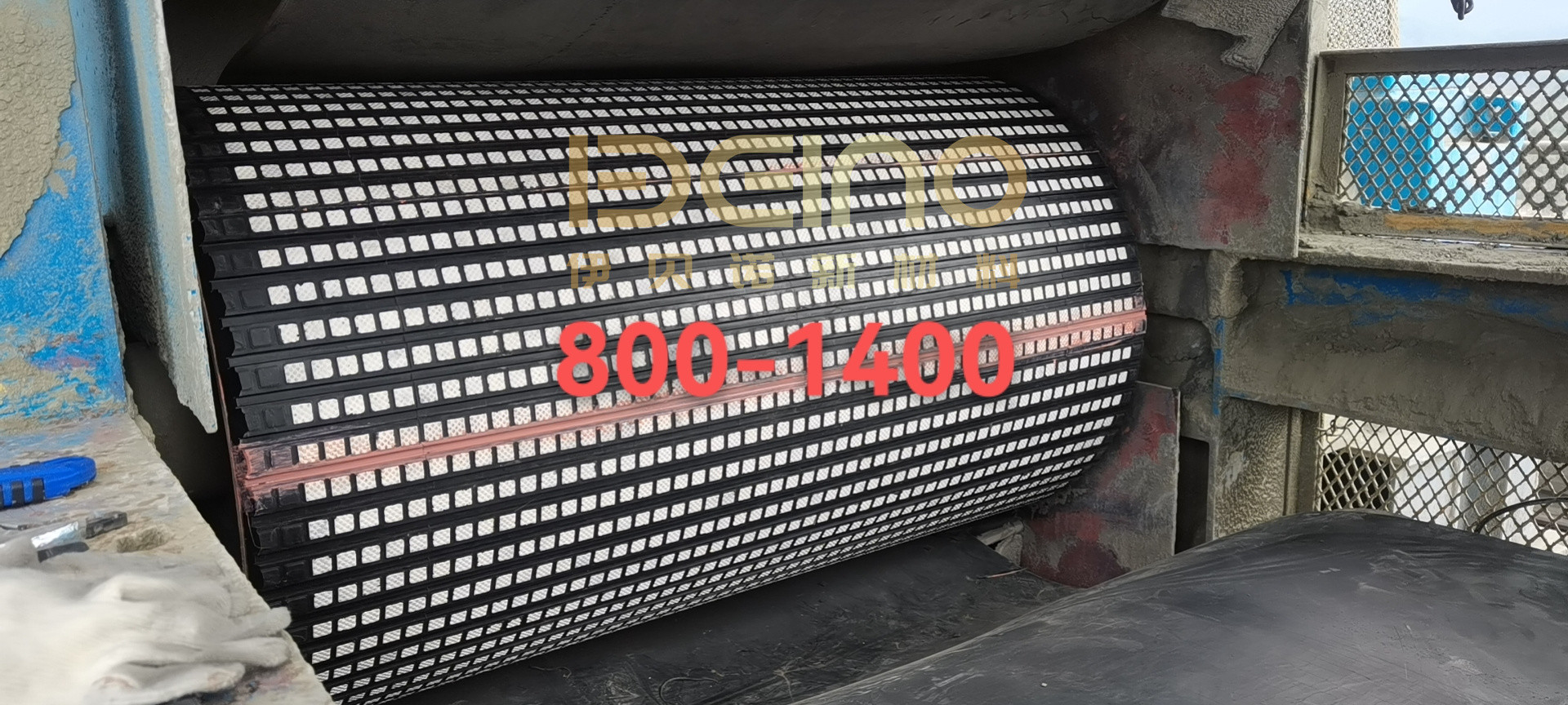 Abrasion Resistance Drum Rubber Pulley Lagging With Alumina Ceramic Blocks