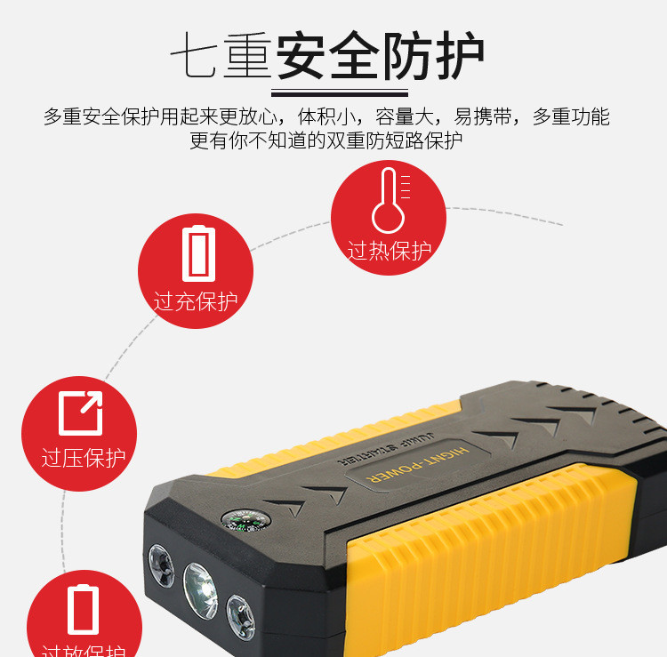 0.2S 12v 13500mAh Car Battery Jump Starter Electric Car Jumper