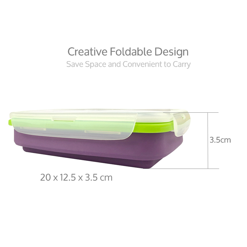 BPA-Free Space Saving Rectangle Lightweight 40 Quart Capacity Pop Up Portable Washing Food Storage Bowl with Airtight Lid