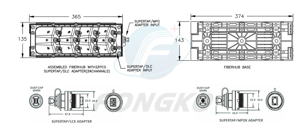 12 Core FTTX Splice Case Fiber Joint Enclosure For FTTH FTTA Communication