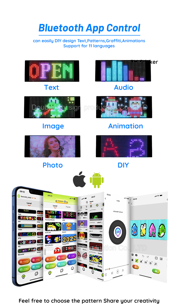 Indoor LED Digital Signage USB Input Interface for Store Hotel Bar Car Programmable