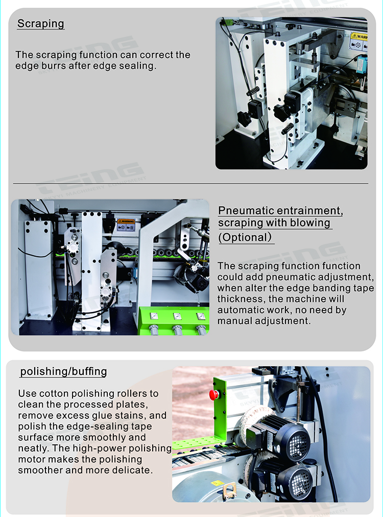 Woodworking Fully Auto Edge Bander Machine SKDT630 with Pre-milling and 18.645kW Power