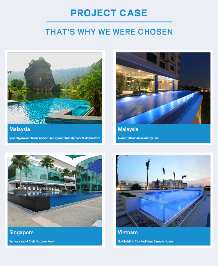 Modular Window and Acrylic Panels Plastic Sheets for Customer's Demand Swimming Pool