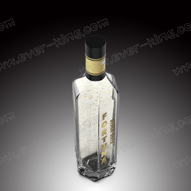 Custom Empty Luxury Wine Vodka Glass Bottle Unique Shaped