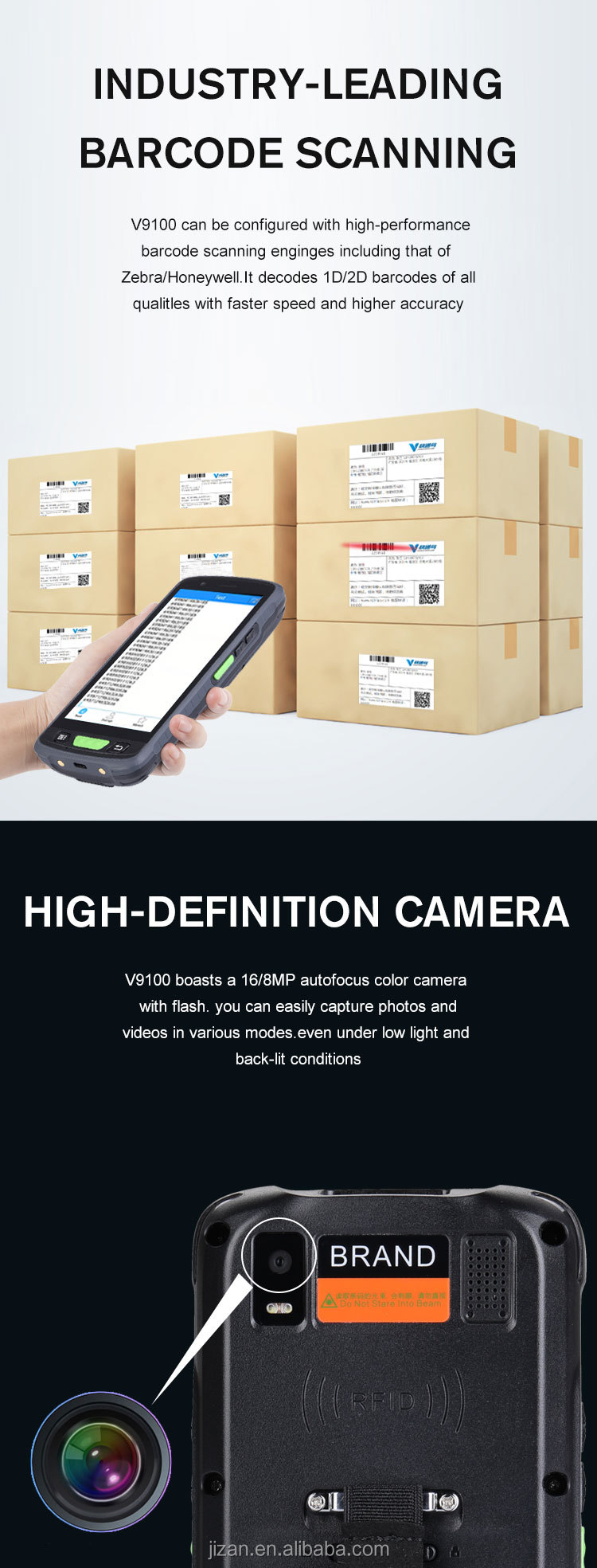 Industrial handheld pc pda QR Code Scanner Android 9.0 Software Development Kit
