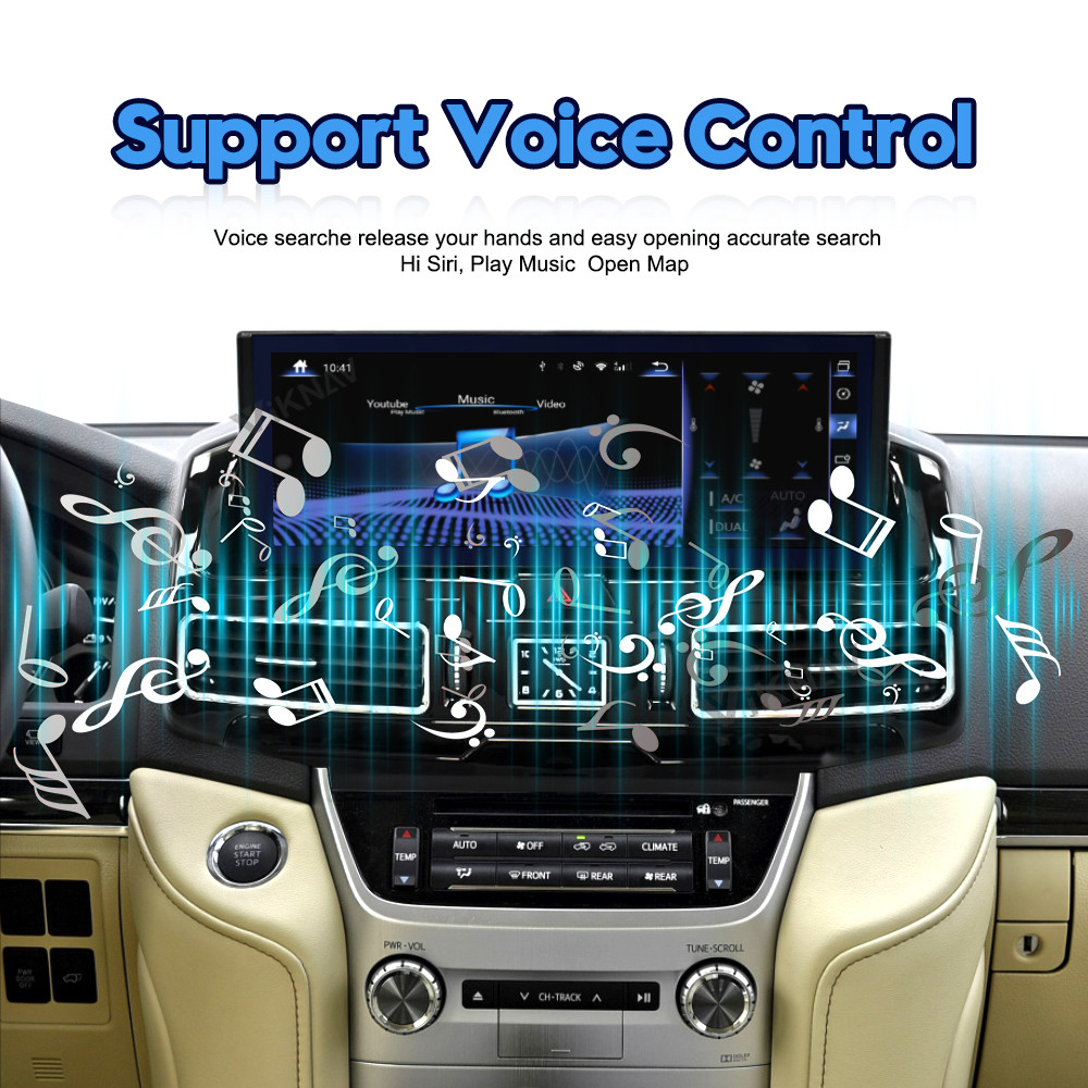 12.3inch Android Carplay Car radio For Toyota land Cruiser LC200 Multimedia Player Stereo Android GPS Navigation Carplay