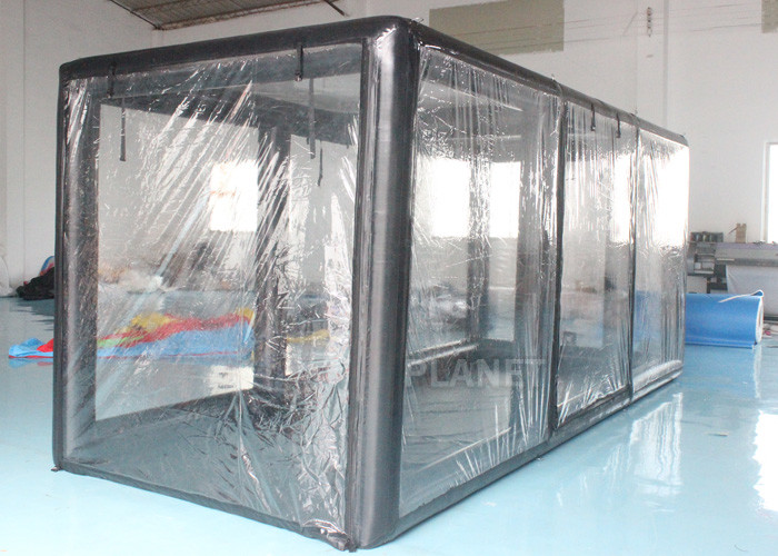 Black Frame PVC Tarpaulin Airtight Inflatable Showcase Tent