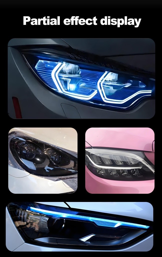 TPU Car Headlight Film Hydrophobic Anti Scratch Car Wrap Film Automobile Tail Lamp Film