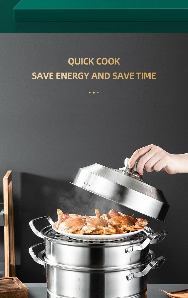 Wholesale TOP Seller 30cm Multipurpose Stock Pot Cookware 18/8 Stainless Steel Steam Cooking Pot With Visual Lid