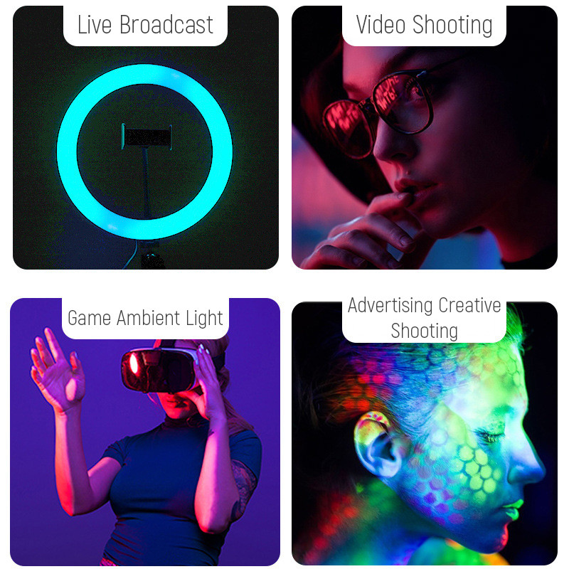 66cm 11W Tripod With Ring Light For Camera , Studio Led Light With Phone Holder