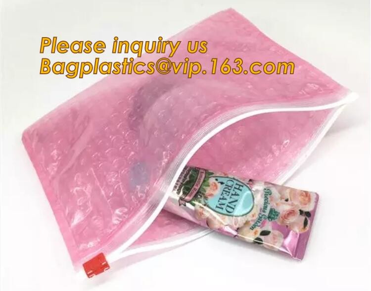 Custom Bubble Zip lockkk Packaging Bag Slider Padded Bag,Anti Shock Plastic PE Material Mailer Zip Lock Padded Bag /Slider