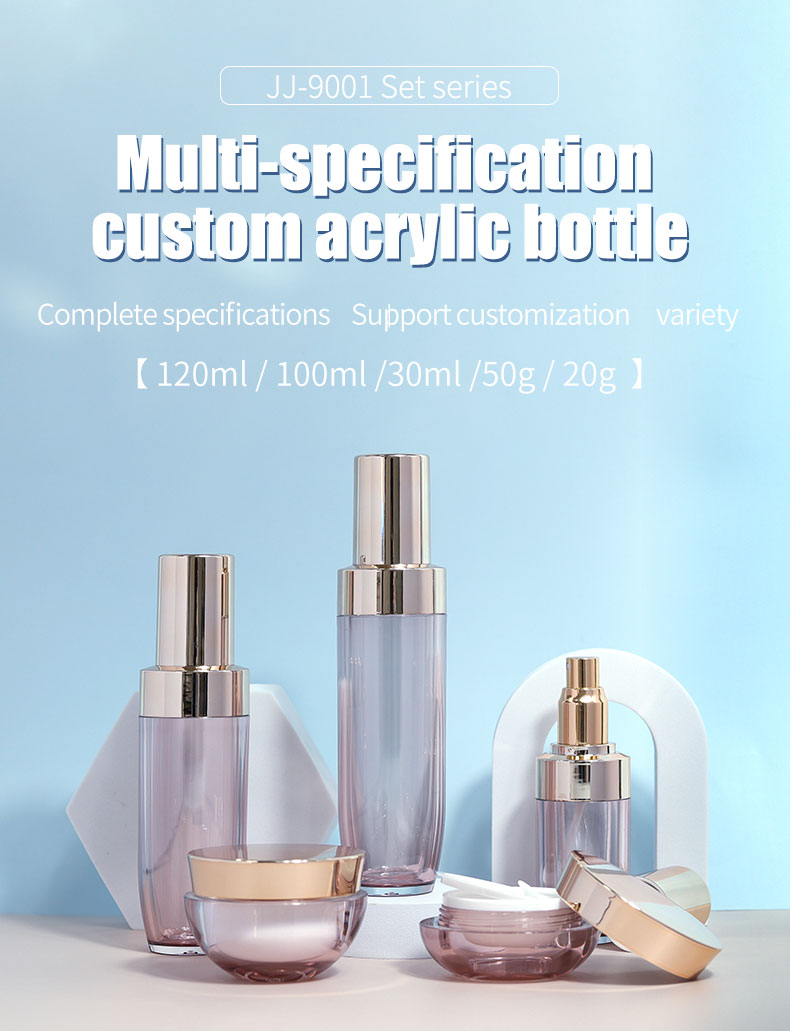 Acrylic Industrial Cosmetic Lotion Pump Bottle , Essential Oil Bottle With Collar Material