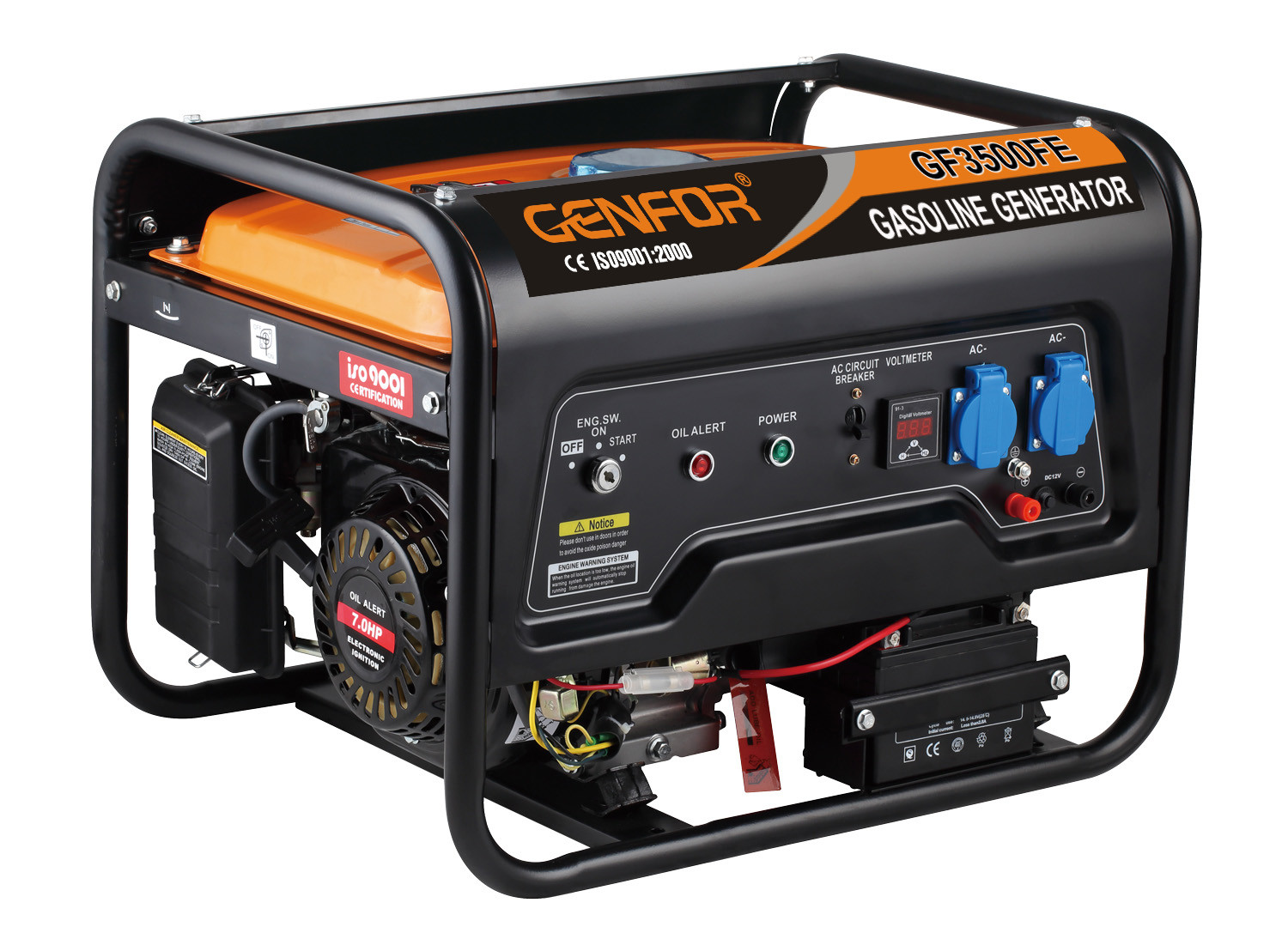 Key Starter Type Electric Start Generator Gasoline Fuel Easy To Operate