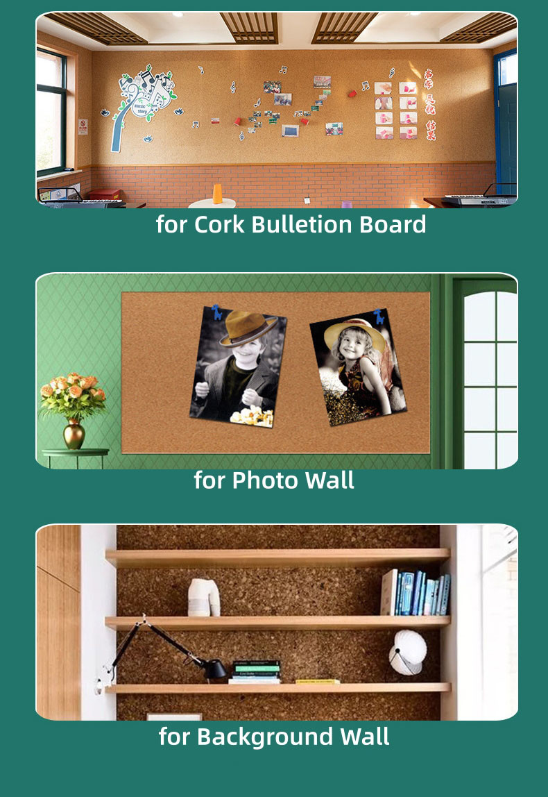 Floral Cork Surface Cork Roll for Wall Cork Board Sheets Bulletin Board