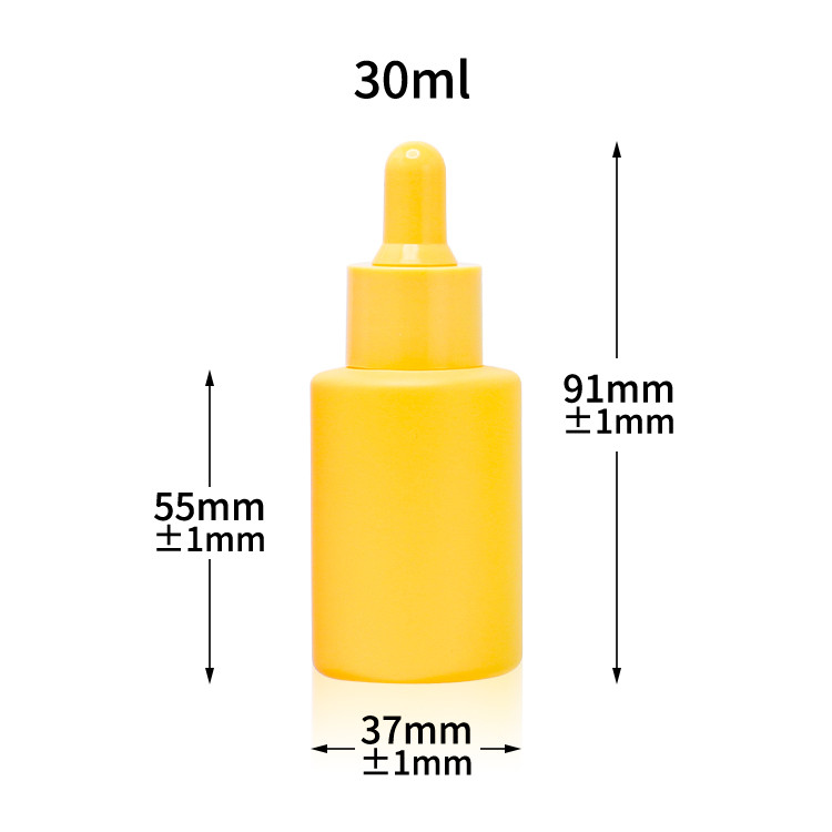 Matte Glass Serum Dropper Bottle Frosted Cosmetic Skincare Packaging 30ml 1oz