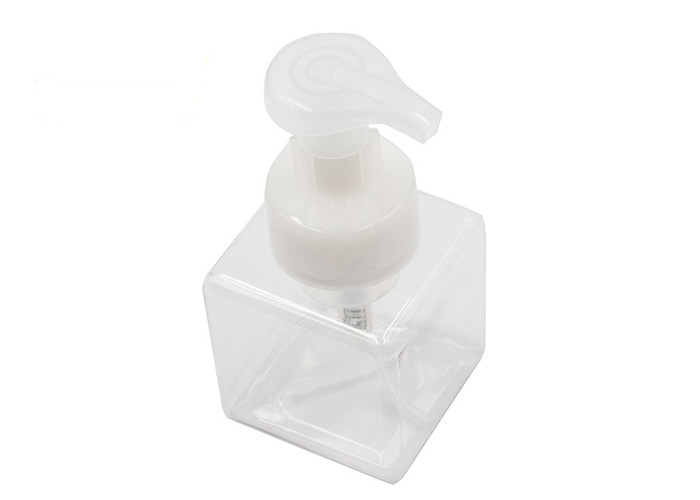 250ml Clear Pump Cosmetic Bottles , PETG Blank Shampoo Bottle White / Blue