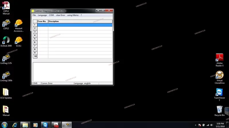 Auto diagnostic scanner for Sculi Liebherr diagnosis software + wire harness Liebherr diagnostic scanner tool