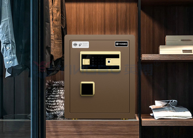 H450MM Fingerprint Lock Safe Box For Home Security(Coffee)