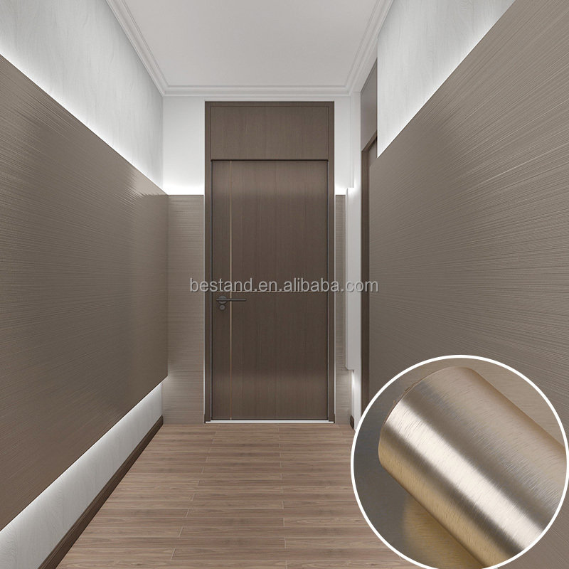 60cm*2m Luxury Metallic Wallpaper Copper Removable Vinyl Wallpaper Furniture Sticker