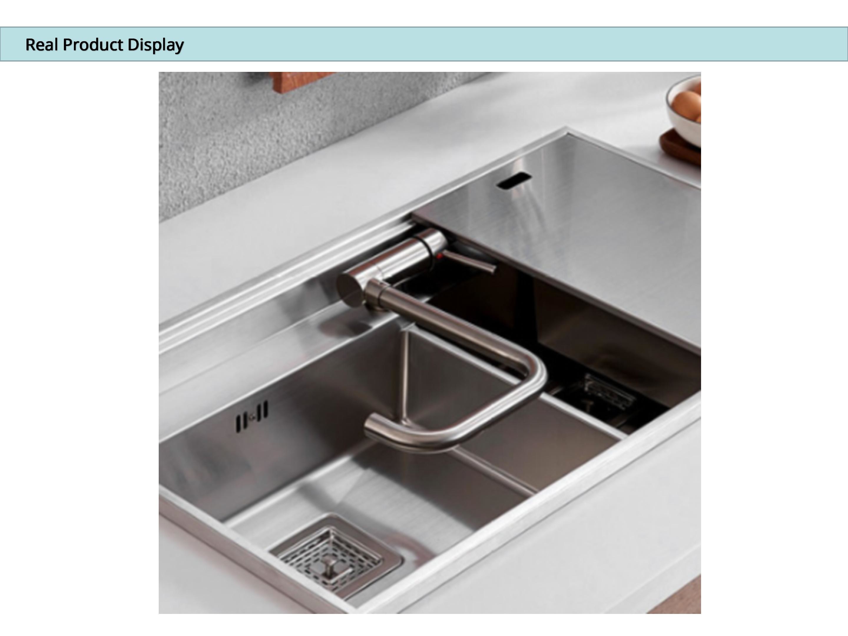 Single Handle Stainless Steel Kitchen Faucets IPX5 Hidden Folding Caravan Sink Taps