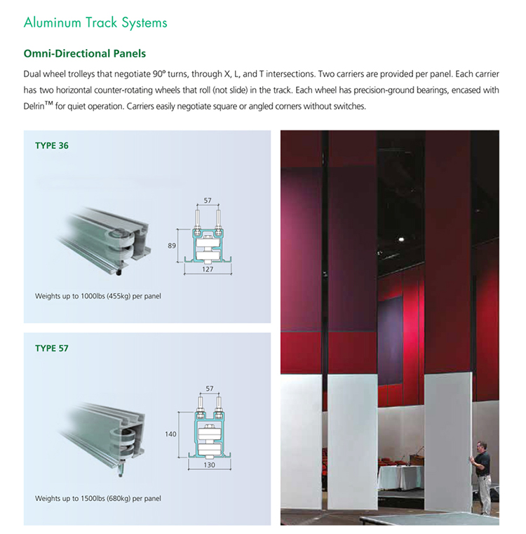 Fabric Surface Acoustic Folding Partition 80mm Thickness For Office