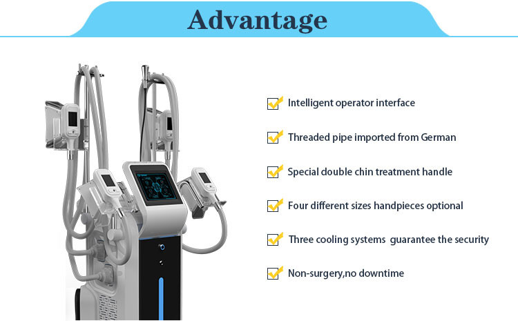 4 handles -15oC Vacuum cryolipolysis fat reduction machine 