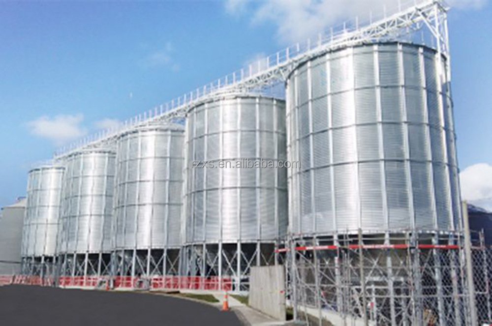 500 Ton Small Size Galvanized Hopper Bottom Grain Wheat Flour Storage Silo