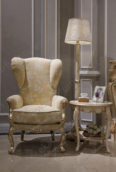 Wooden Recliner Chair Indoor Furniture Modern Fabric Reclining Chair Recliner