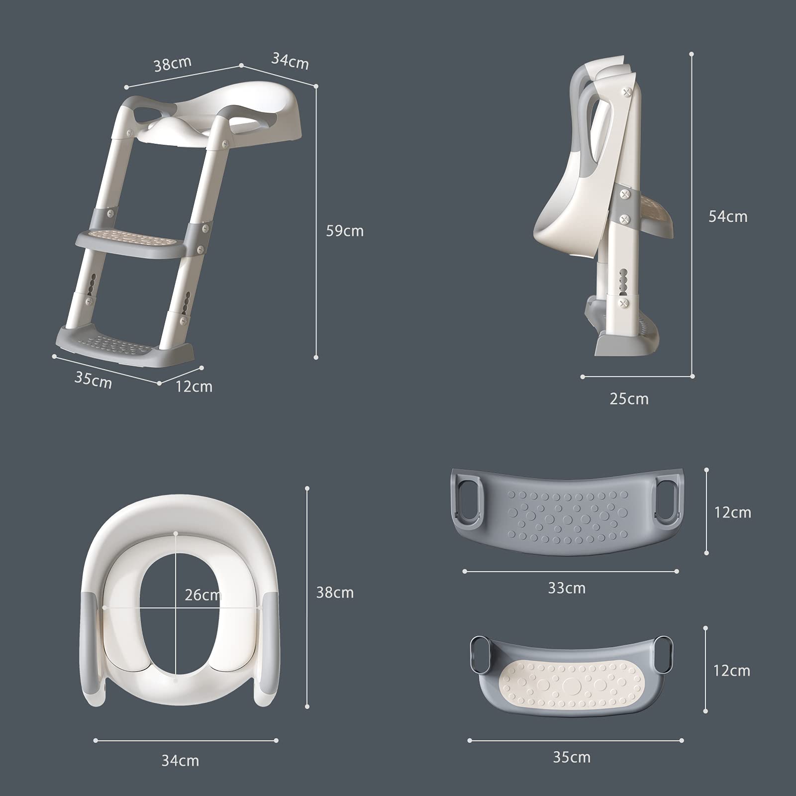 Luxury Toddler Potty Ladder Toilet Seat Ergonomic