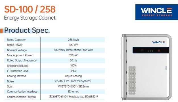 258kwh 100kw LiFePO4 Battery Bess Energy Storage System for Commercial Use