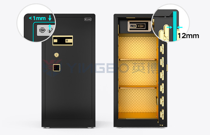 H47in. Fingerprint Lock Intelligent House Safe Box Dual Alarm YB/RS-120 Black