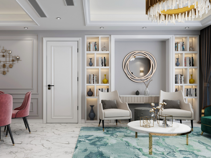 Chinese Top Hardware YALIG 2024 High End Custom Wood Doors for Modern White Interior Rooms