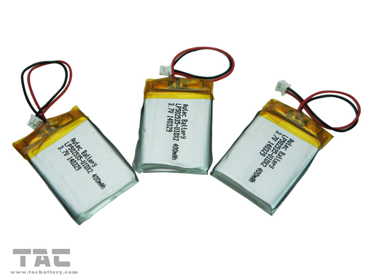 High Capacity LP052030 3.7V 260mAh Polymer Lithium Ion Batteries for Communicator