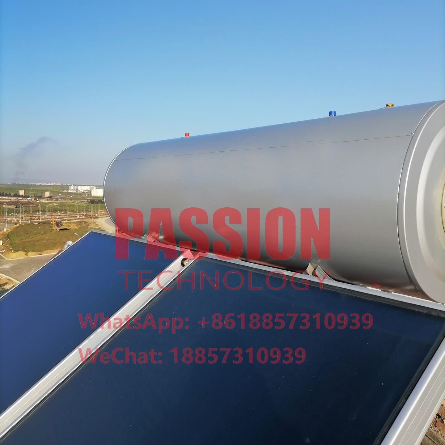 250L Pressurized Flat Plate Solar Water Heating Flat Panel Solar Heater Collector