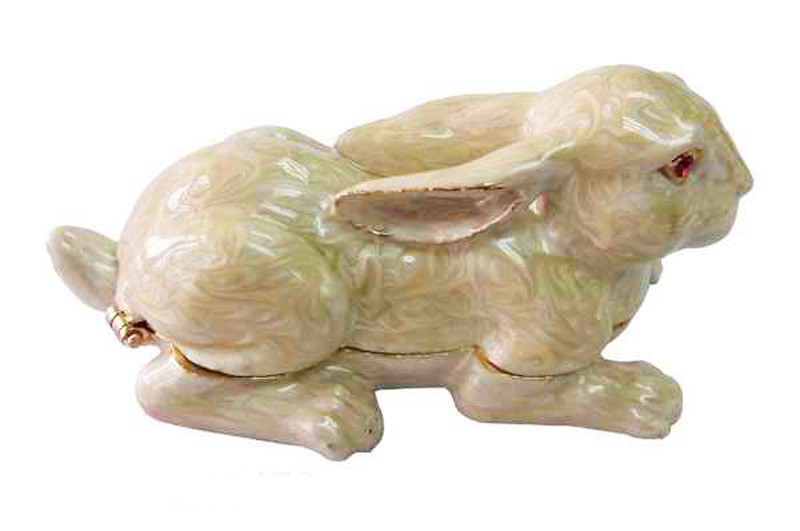 Crystals Easter Bunny Trinket Box Easter Rabbit Trinket Box Bejeweled Rabbit Trinket Jewelry Box Rabbit & Baby Gift