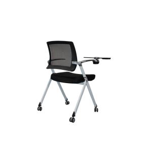 Meeting Room Backrest Mesh Training Chair With Foldable Writing Table