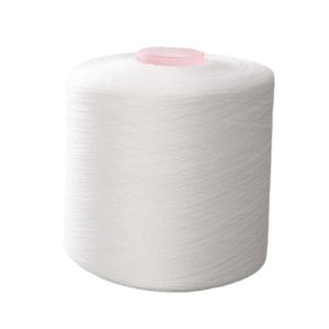 Raw White 60/2 Polyester Spun Yarn With Dyeing Cone 1.25kgs/cone