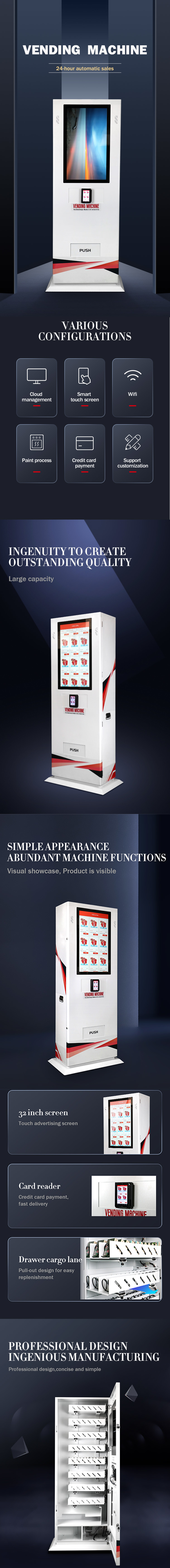 Custom High Tech Self Service Beauty Hair Bundles And Lashes Vending Machine For Cosmetics