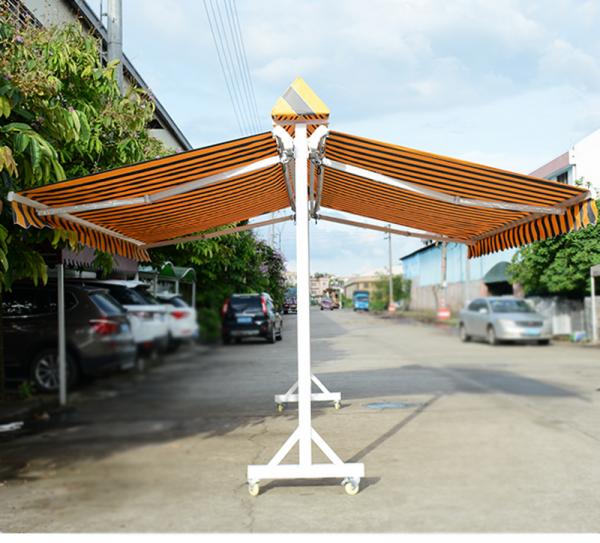 Open Air Double Sided Awning Independent Garden Restaurant Retractable Awning