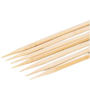 Customized Bamboo Skewers Round Disposable Bamboo Skewers Width 4.0