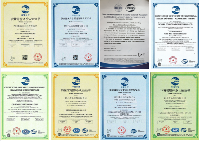 Dowhon Odorless Fuoroelastomer Rubber Slab FFKM O Rings Harsh Chemical Medium Environment Resistance 20