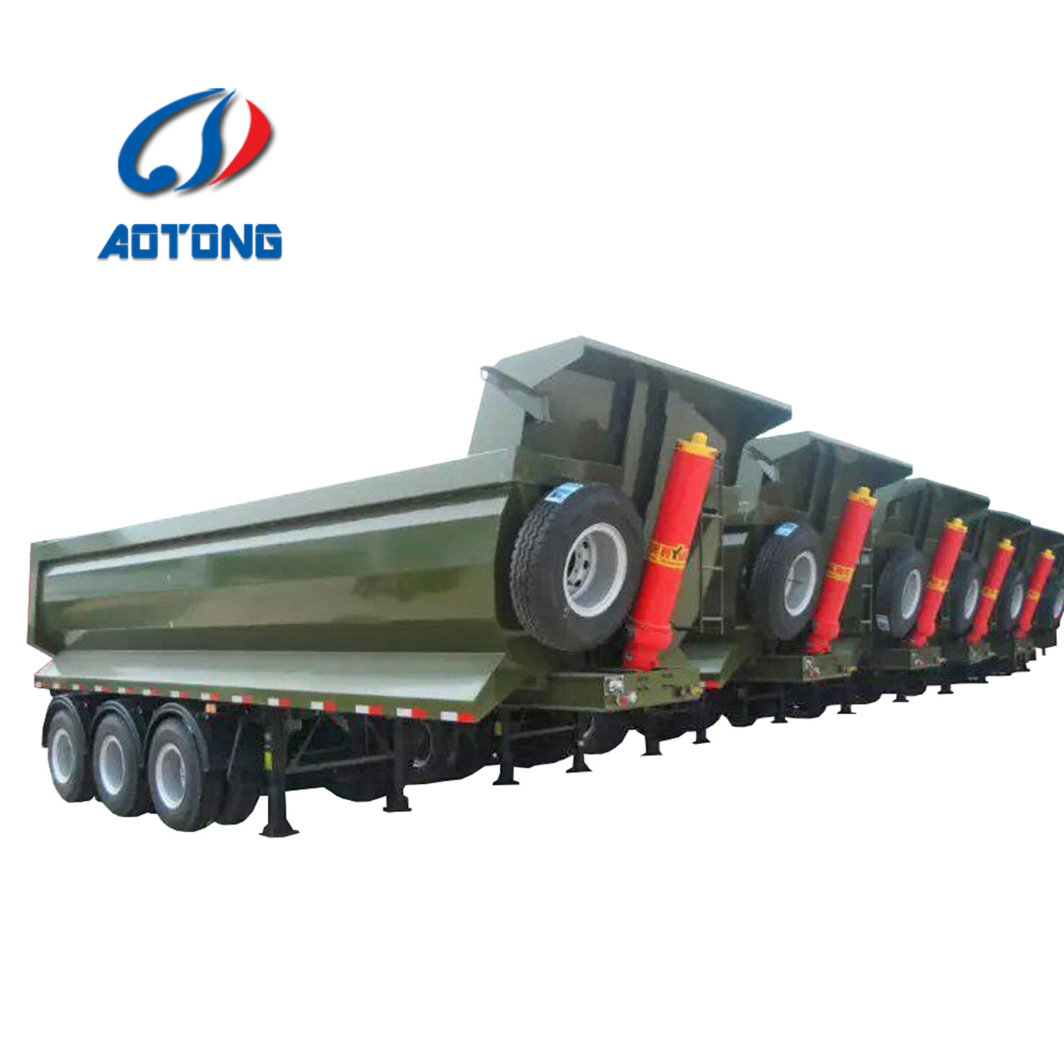 Low Bed Deck Dimension of 12000X2500X1500mm Dump Semi Trailer for Australia Market