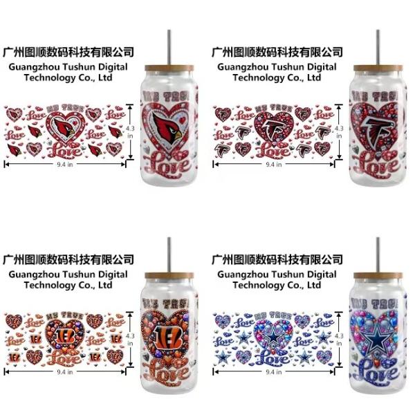 UVDTF packaging custom UV transfer stickers 16oz cup sleeve 20oz stickers DTF