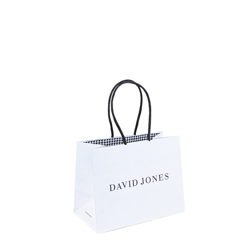 100gsm - 150gsm Paper T Shirt Bags Brown CMYK/Pantone Color Customized