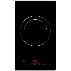 Top Crystal Glass Smoothtop Single Burner Induction Cooktop in Black