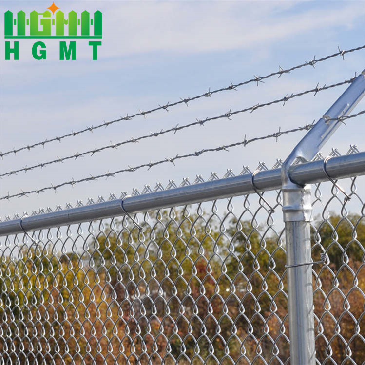 Boundary Protection Galvanized Chain Link Fence Black Customizable Wire Mesh