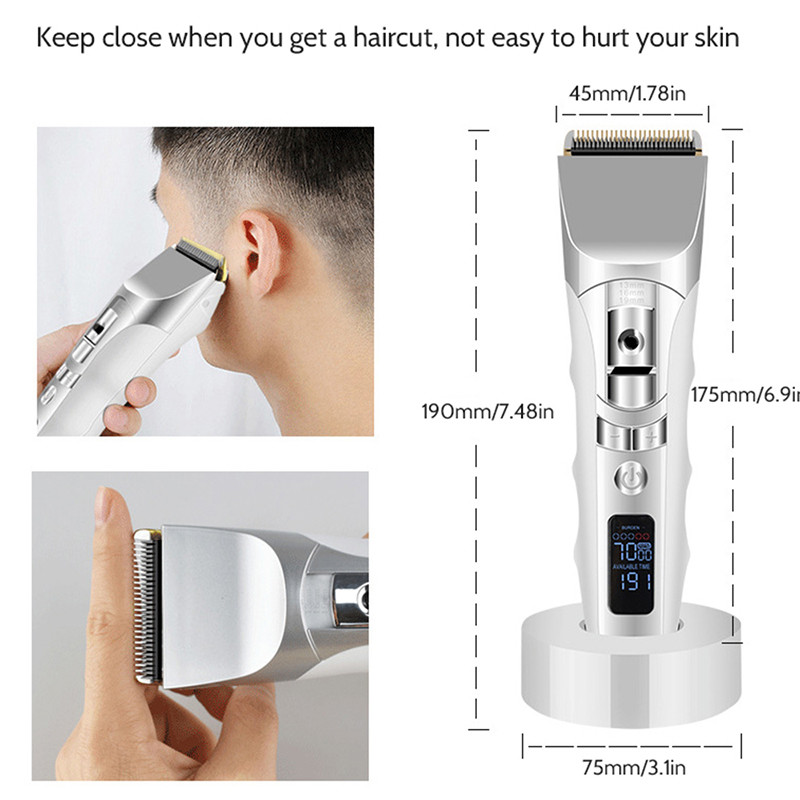 White Color Electric Hair Cutter , Hair Shaving Machine Easy Clean For Business Travel