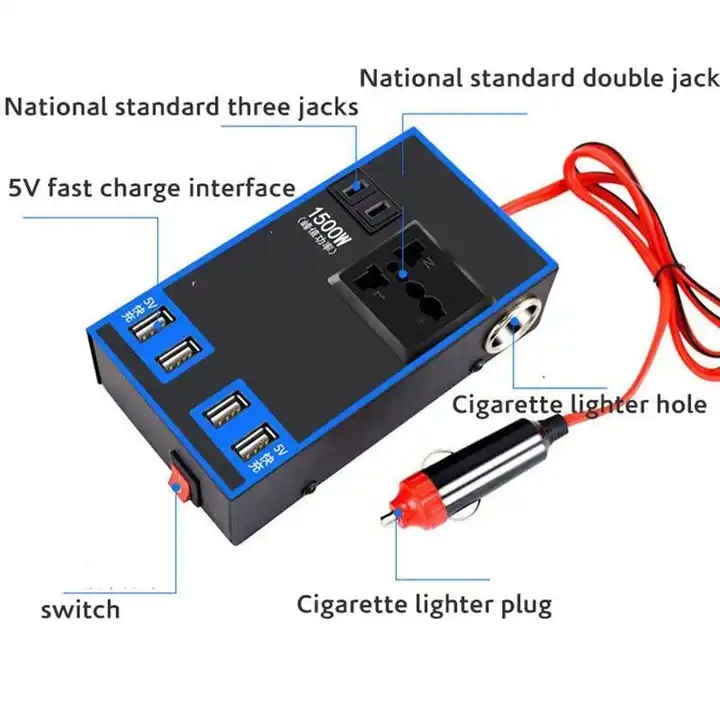 Hot Sale Car Inverter Pure Sine Wave Inverter Car Dc 12V To Ac 220V Power 12V To 110V Converter Car Inverter 1500W